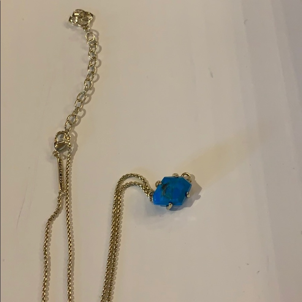 Beautiful Kendra Scott gold and turquoise necklace - Picture 2 of 3
